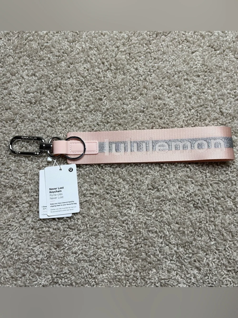 Lululemon Never Lost Keychain